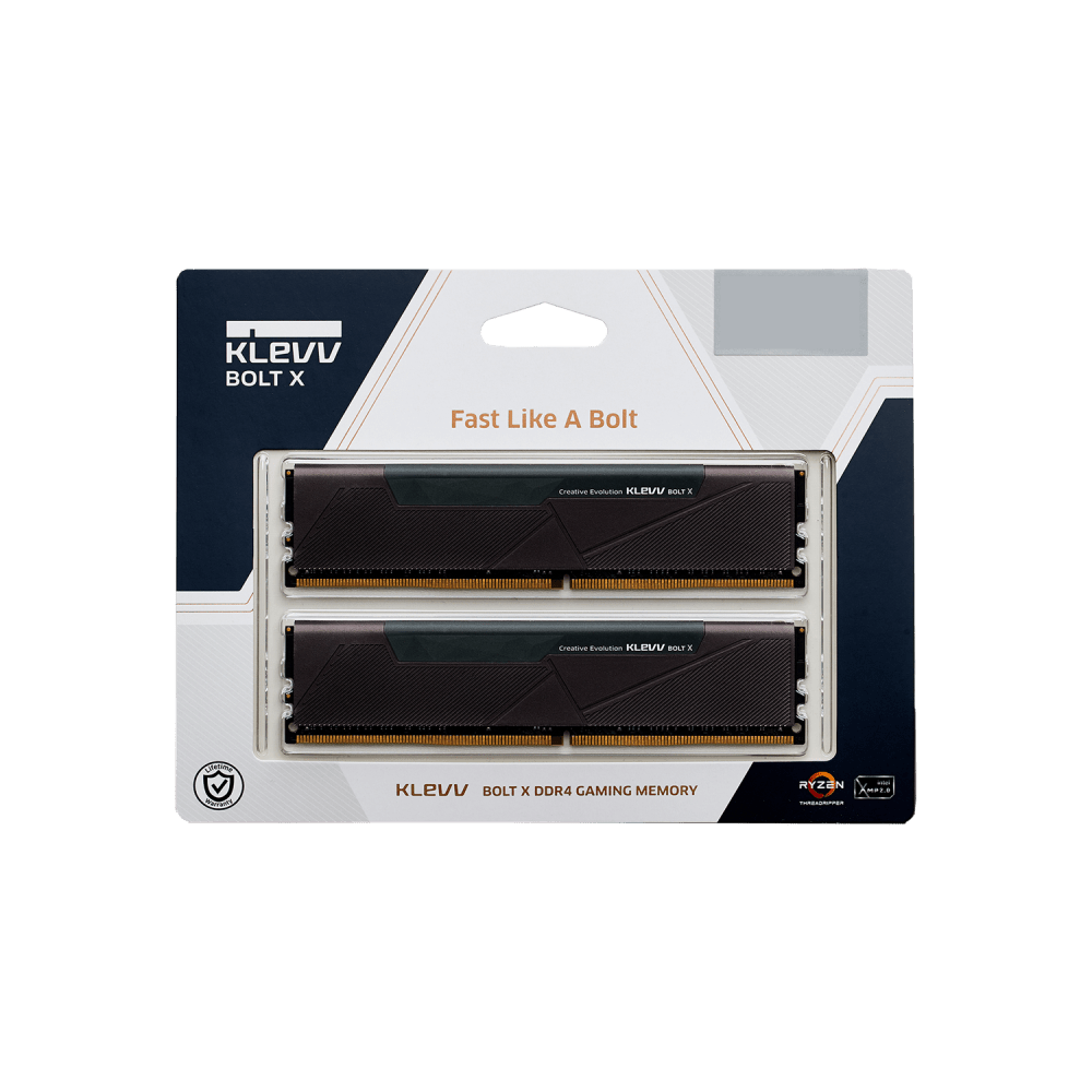 Klevv BOLT X 32GB (16GBx2) DDR4 3200MHz Desktop Memory - Vektra Computers LLC Klevv BOLT X 32GB (16GBx2) DDR4 3200MHz Desktop Memory - Vektra Computers LLC